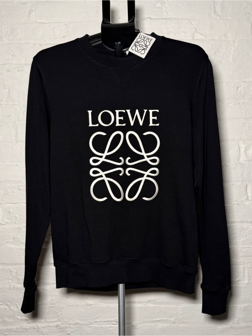 Loewe Black Anagram Logo Crewneck Men’s Sweatshirt - Picture 1 of 4